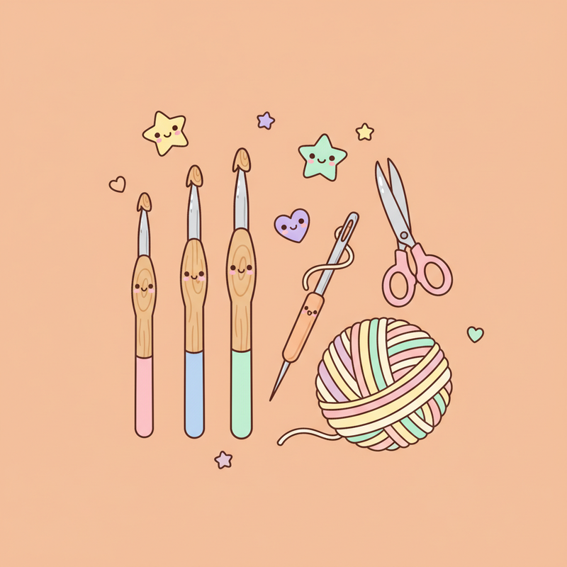 Crochet Tools Illustration