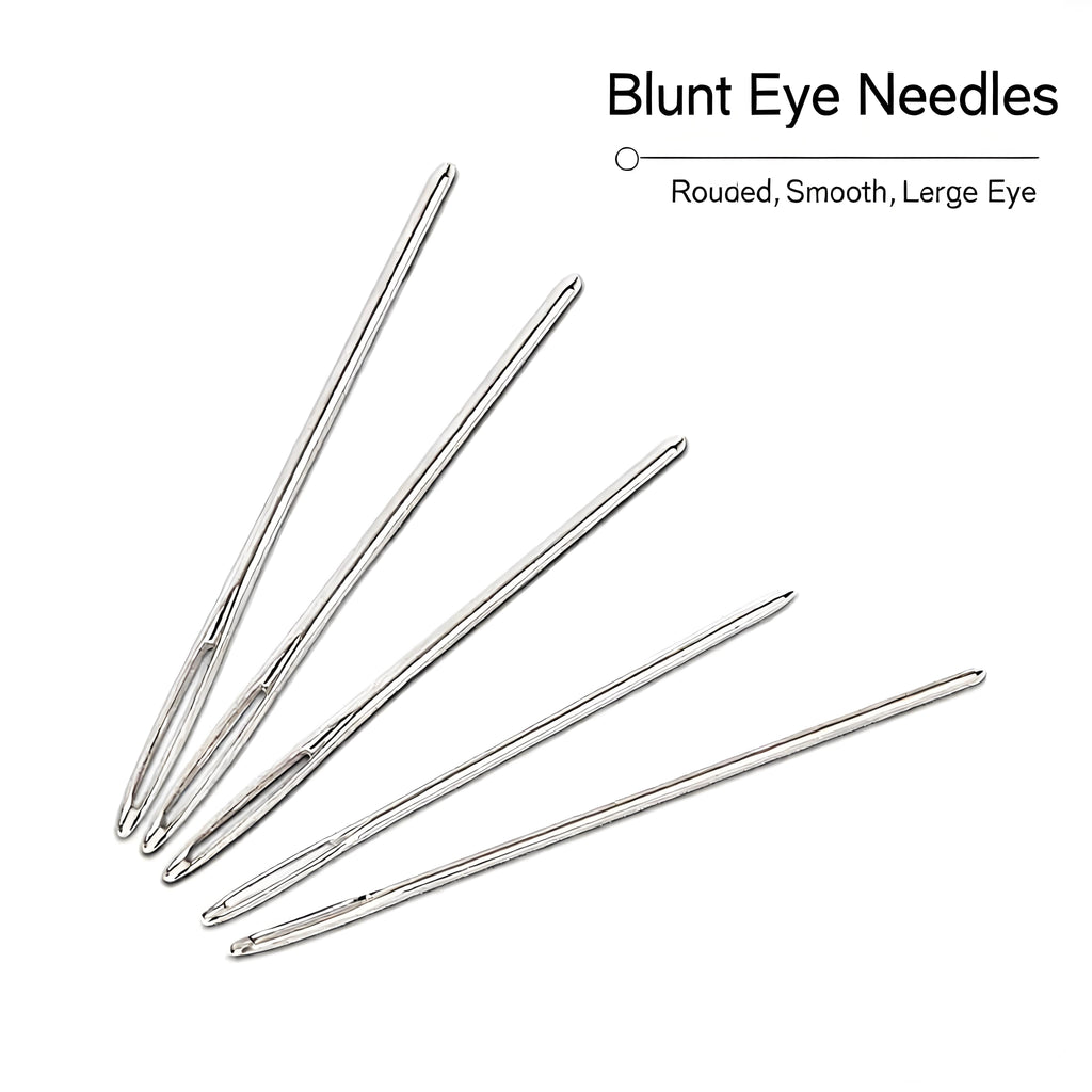Stainless Steel Blunt Tapestry Needles | Large Eye Sewing Needles for Wool, Yarn & Leather – 4 Sizes | Joyclub
