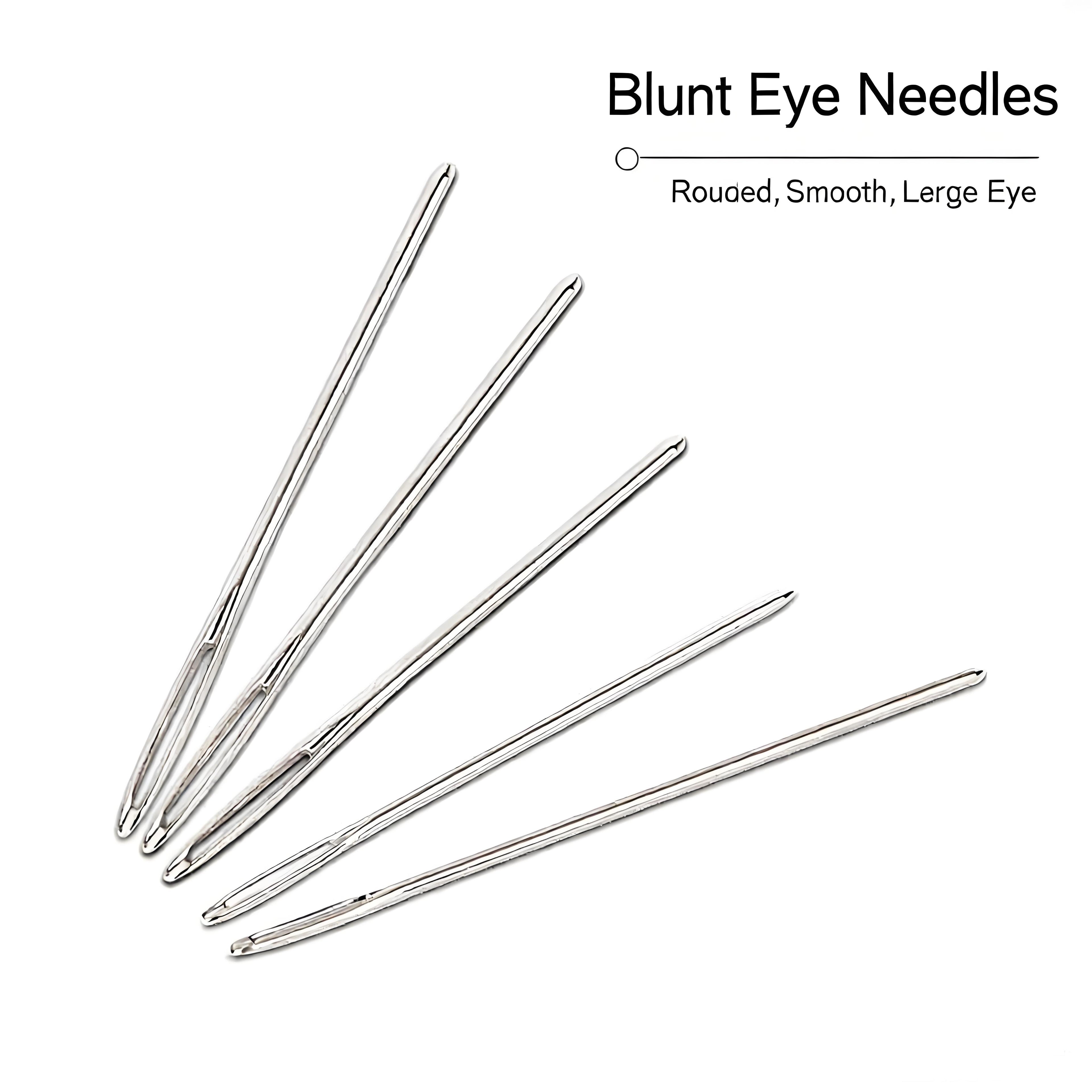 Stainless Steel Blunt Tapestry Needles | Large Eye Sewing Needles for Wool, Yarn & Leather – 4 Sizes | Joyclub