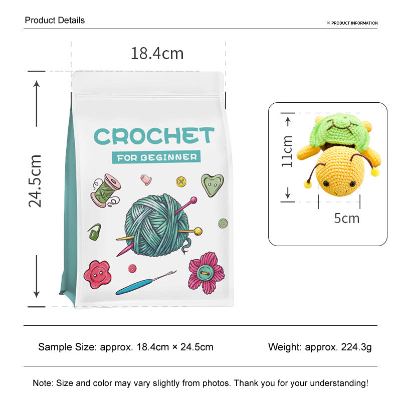 Turtle Honey Crochet Kit | Make 2 Adorable Turtles | Beginner DIY Amigurumi with English Tutorial