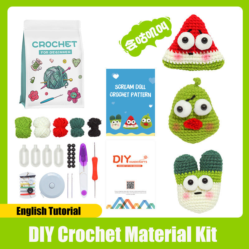DIY Crochet Material Kit | Amigurumi Animals, Plants & Dolls – 17 Styles with English Tutorial