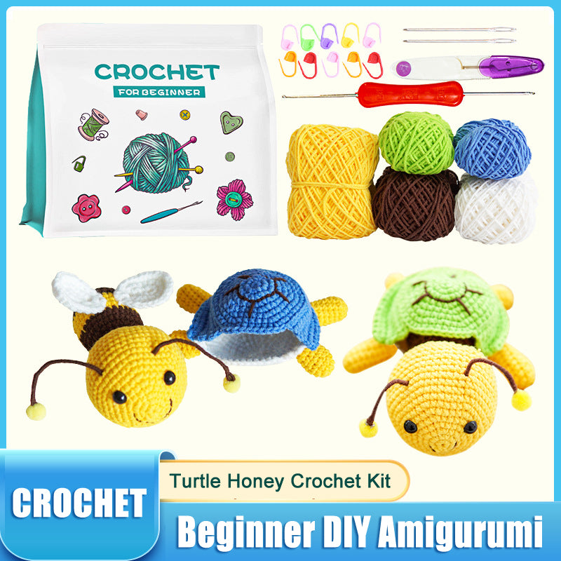 Turtle Honey Crochet Kit | Make 2 Adorable Turtles | Beginner DIY Amigurumi with English Tutorial