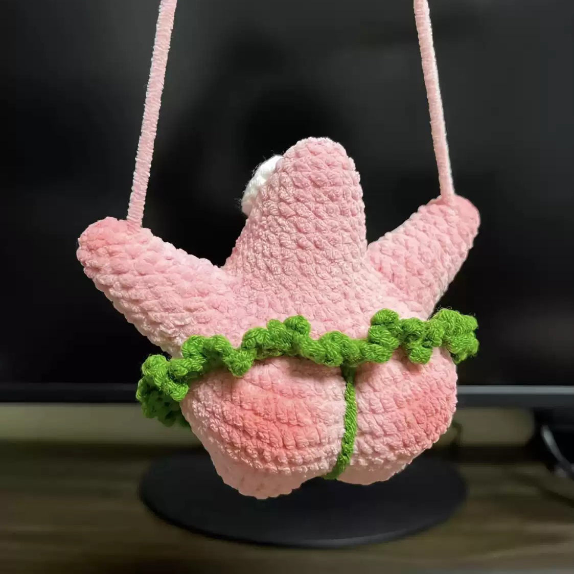 Patrick Star Crochet Plush Doll | Handmade Amigurumi Pendant & DIY Kit – 2 Styles