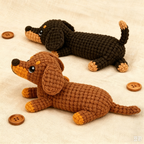Crochet Dachshund Kit | DIY Amigurumi Material Kit with Yarn, Hook & Tools – Beginner Friendly