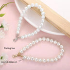 Imitation Pearl Keychain Pendant | Handmade Beaded Bag Charm for Women – DIY Gift Accessory | Joyclub