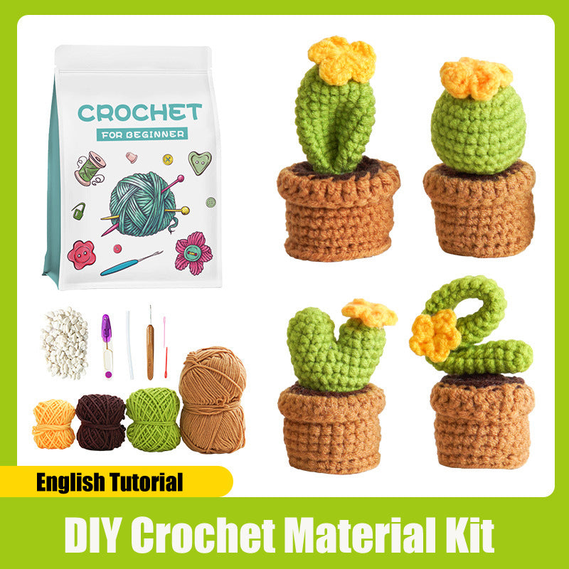 DIY Crochet Material Kit | Amigurumi Animals, Plants & Dolls – 17 Styles with English Tutorial