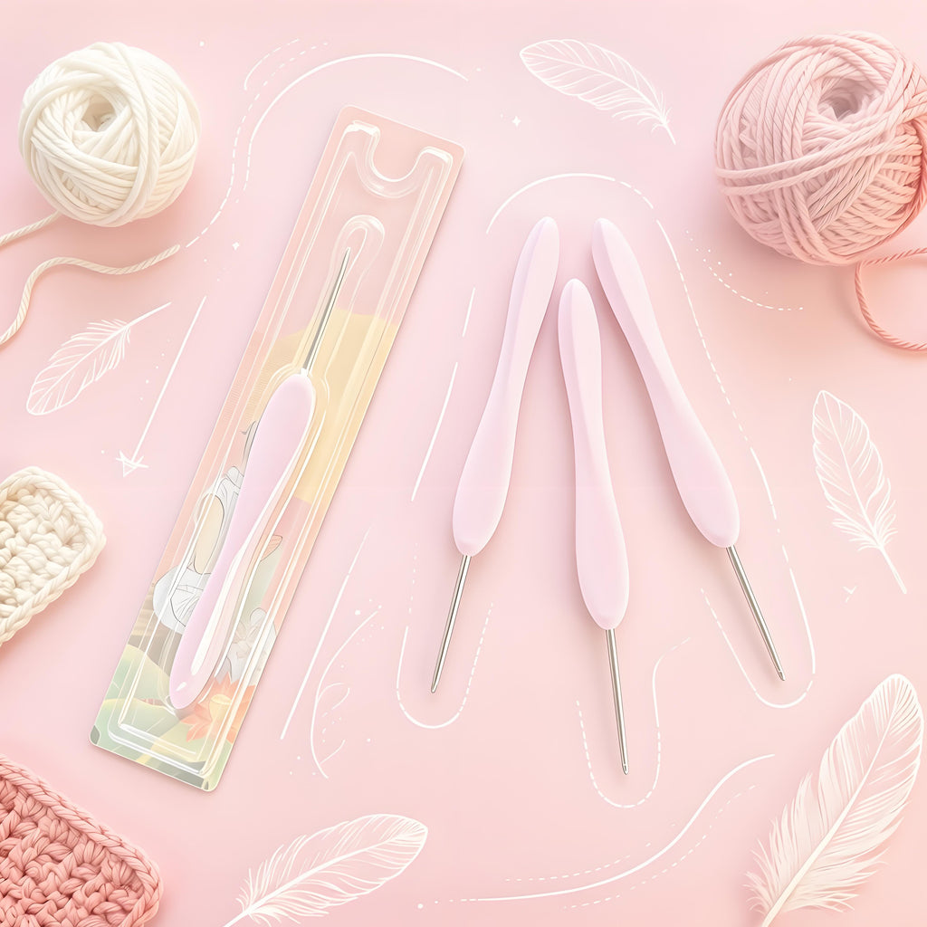 Jinlan Lan Yu Series Crochet Hook Set – Lightweight Ergonomic Needles for Beginners & DIY Crafters