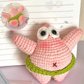 Patrick Star Crochet Plush Doll | Handmade Amigurumi Pendant & DIY Kit – 2 Styles