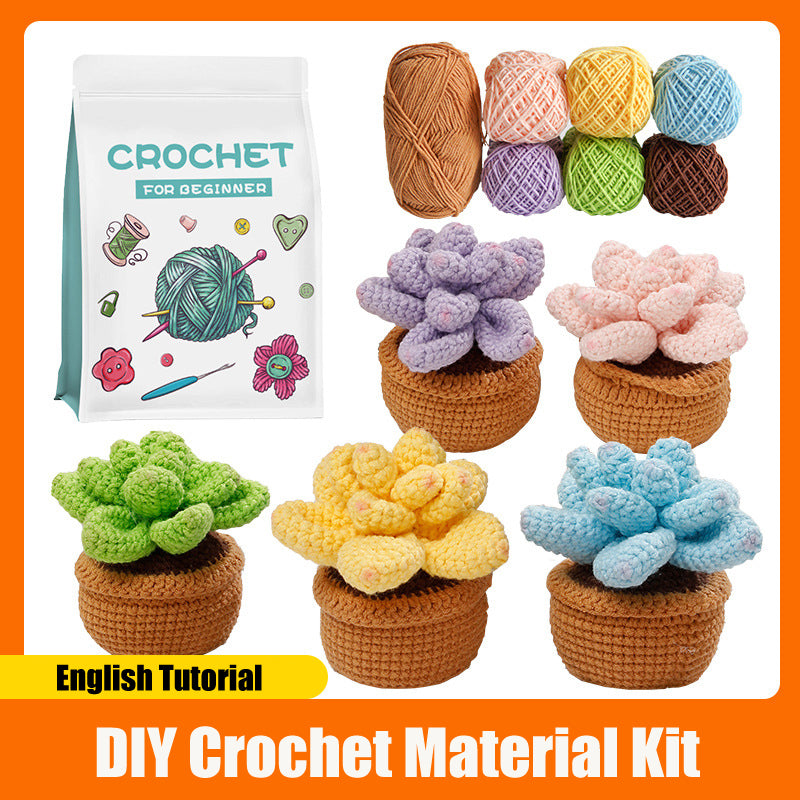 DIY Crochet Material Kit | Amigurumi Animals, Plants & Dolls – 17 Styles with English Tutorial