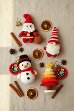 Crochet Christmas Ornaments Pinterest Scene v2
