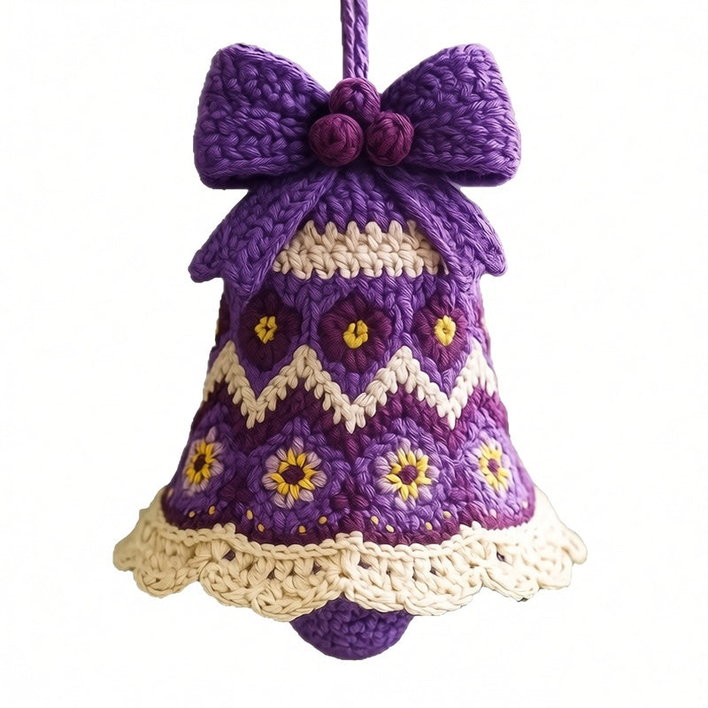 Christmas Bell Crochet Kit | DIY Yarn Ornament Making Set – Handmade Holiday Gift