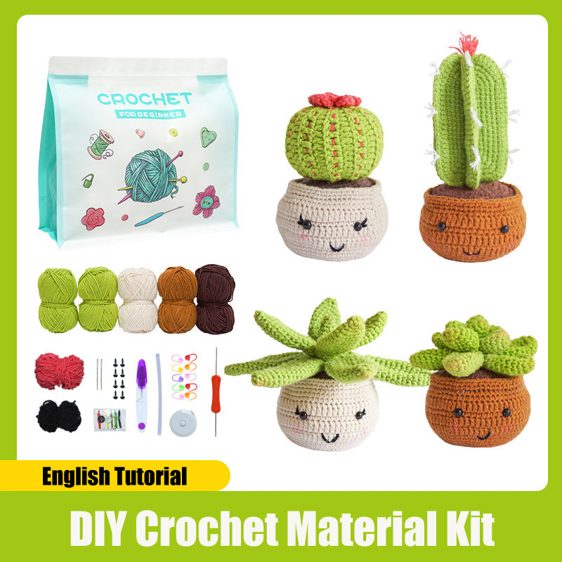 DIY Crochet Material Kit | Amigurumi Animals, Plants & Dolls – 17 Styles with English Tutorial